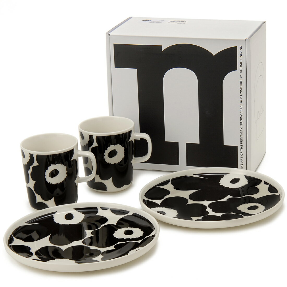 マリメッコ Marimekko マリメッコ 食器 マグカップ＆お皿セット 71606 190 ウニッコ ブレックファーストセット ギフトセット