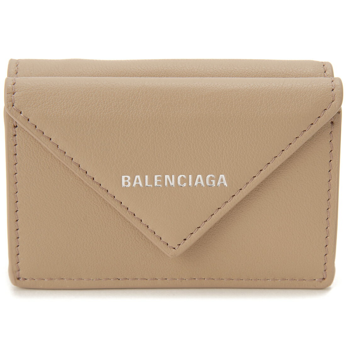 バレンシアガ 財布（レディース） BALENCIAGA バレンシアガ 三つ折り財布 ピンク 391446 DLQ0N 6310 PAPIER ペーパー ミニ