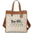 訳あり ショルダーの金具がスムーズに開閉しない COACH コーチ トートバッグ レディース C8461 B4TXF ホース アンド キャリッジ プリント
