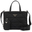 PRADA プラダ トートバッグ レディース ブラック 1BG373 RDJN F0002 B9O 2WAYショルダーバッグ 1