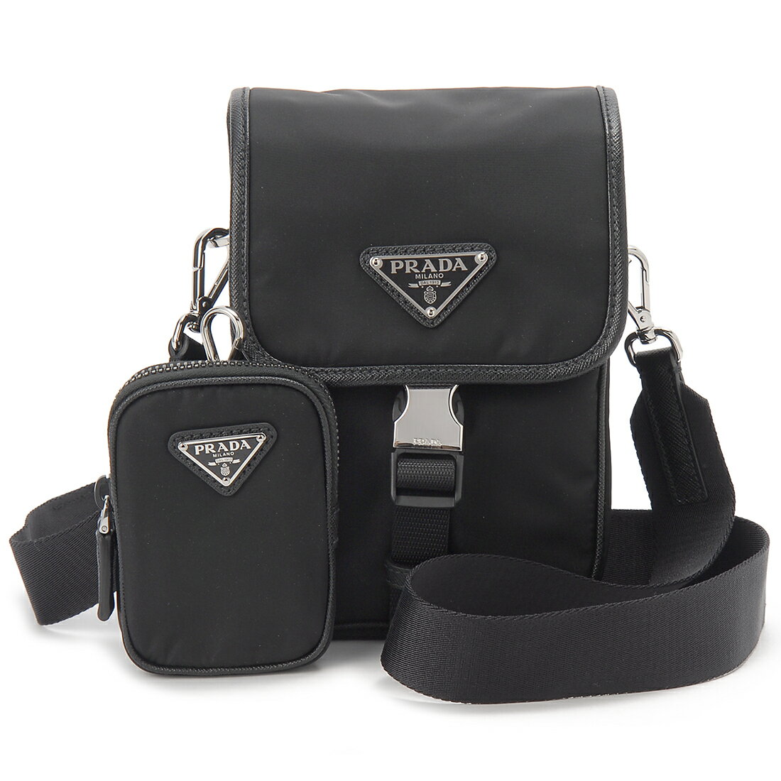 PRADA プラダ ショルダーバッグ メンズ ブラック 2VD0432DMHF0002XOP RE-NYLON SHOULDER