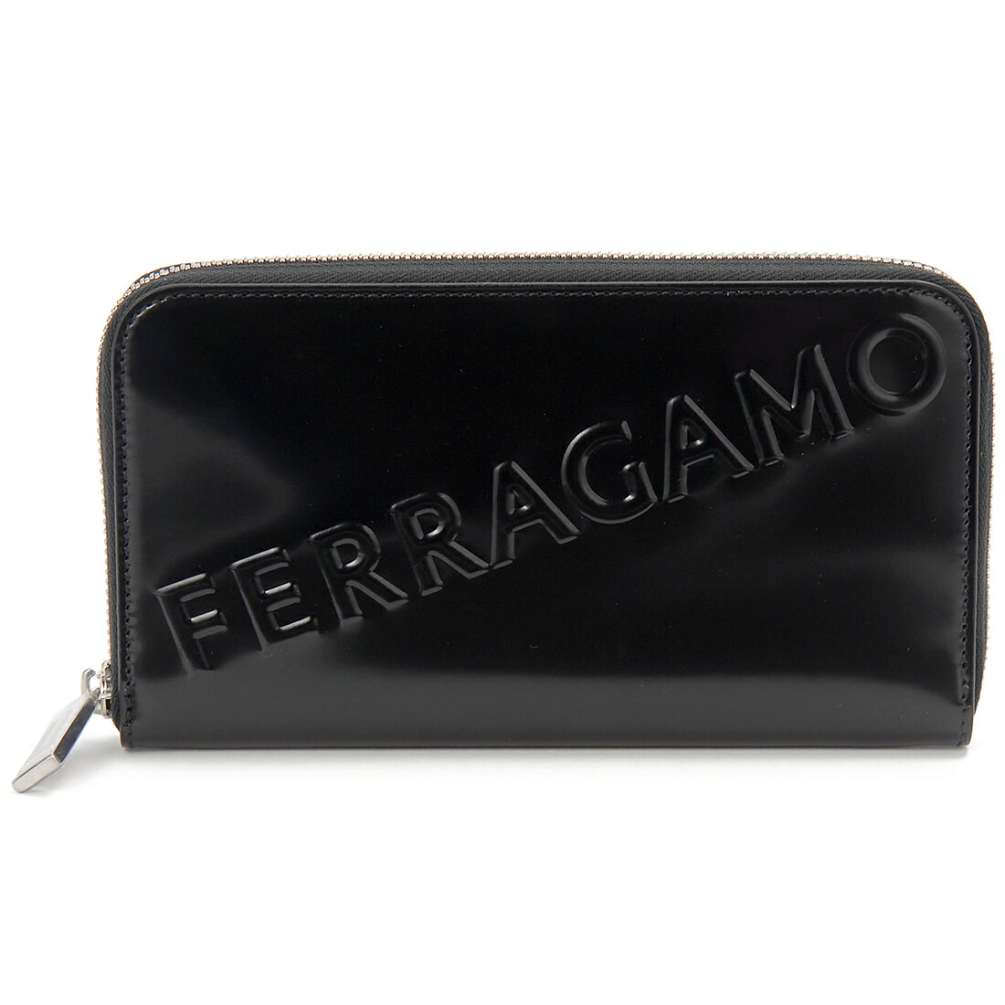 フェラガモ 長財布（メンズ） Ferragamo フェラガモ 長財布 メンズ ブラック 66 1212 764219 EMBOSSED FERRAGAMO