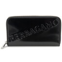 フェラガモ 財布（メンズ） Ferragamo フェラガモ 長財布 メンズ ブラック 66 1212 764219 EMBOSSED FERRAGAMO