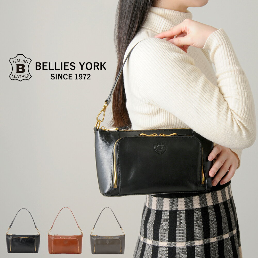 公式 BELLIES YORK ベリーズヨーク スマホ ショルダーバッグ イタリアンレザー牛革 本革 BYHLB10901