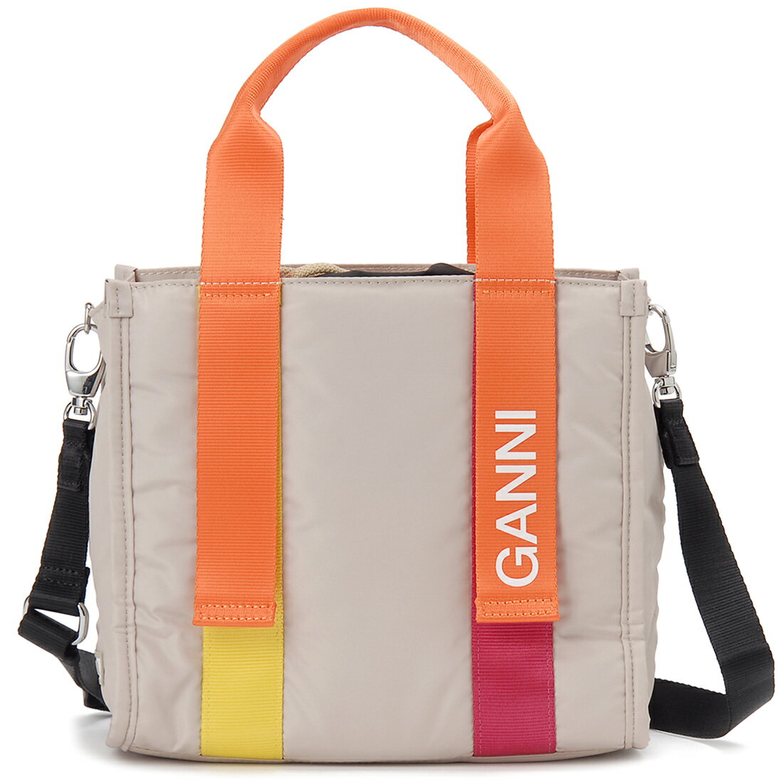 GANNI Kj[ g[gobO fB[X x[W A5057 531 SM BEIGE TECH TOTE