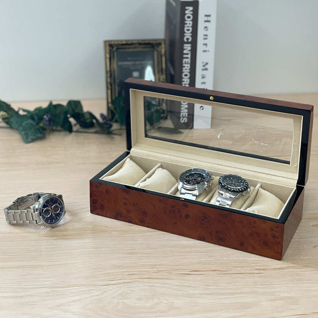 ポイント10倍セール 木製時計収納ケース 5本用 時計ディスプレイケース 公式 Royal hausen ロイヤルハウゼン
