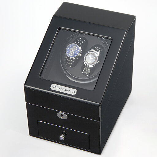 ポイント10倍セール 公式 Royal hausen ロイヤルハウゼン 時計収納ケース付き高級ワインダー 木製 2本巻3本収納