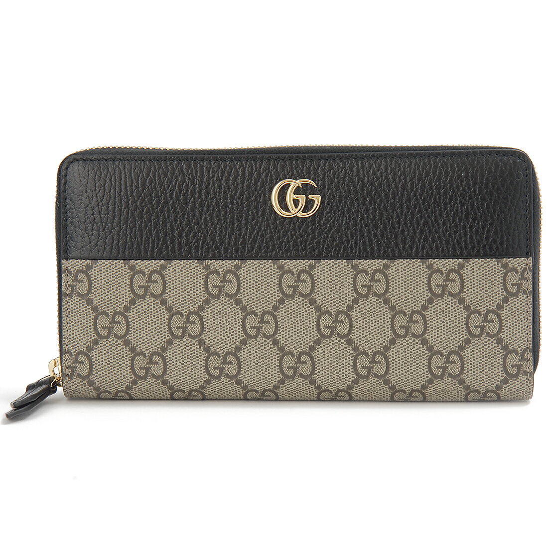 グッチ 財布（メンズ） グッチ GUCCI 財布 ラウンドファスナー長財布 ブラック 456117 17WAG 1283 GGスプリーム