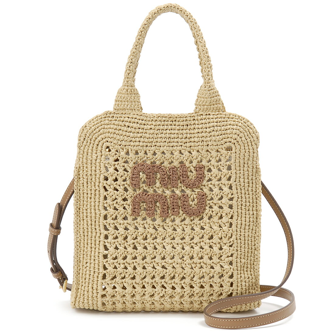 miumiu ミュウミュウ ハンドバッグ かごバッグ レディース 5BA2832DO1F0A5TOOOのサムネイル