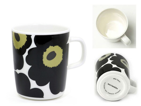 マリメッコ Marimekko マグカップ ウニッコ 63641 030 ホワイト×ブラック コップ コーヒーカップ