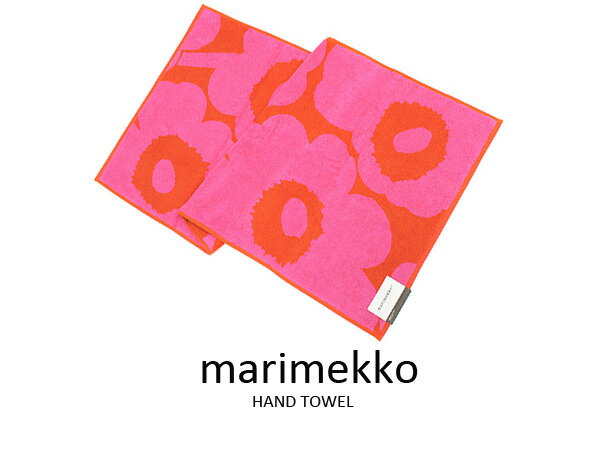 マリメッコ Marimekko ハンドタオル 63630-330 UNIKKO ウニッコ フェイスタオル レッド×ピンク 新品