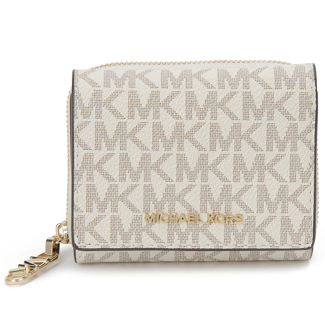 新品未使用✨マイケルコース カルメン 三つ折り財布 シルバー クロコ型押し MICHAEL KORS マイケルコース 二つ折り財布 レディース カルメン