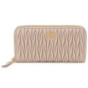 訳あり 箱つぶれ MIU MIU ミュウミュウ 長財布 レディース ベージュ 5ML506 2FPP F0236 MATELASSE
