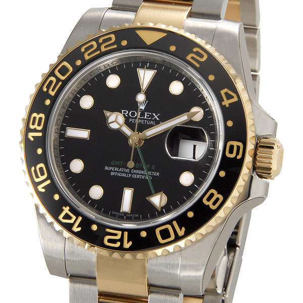 ロレックス ROLEX 116713 BK GMTマスター ブラック/ゴールド メンズ 腕時計 新品 当店5年保証