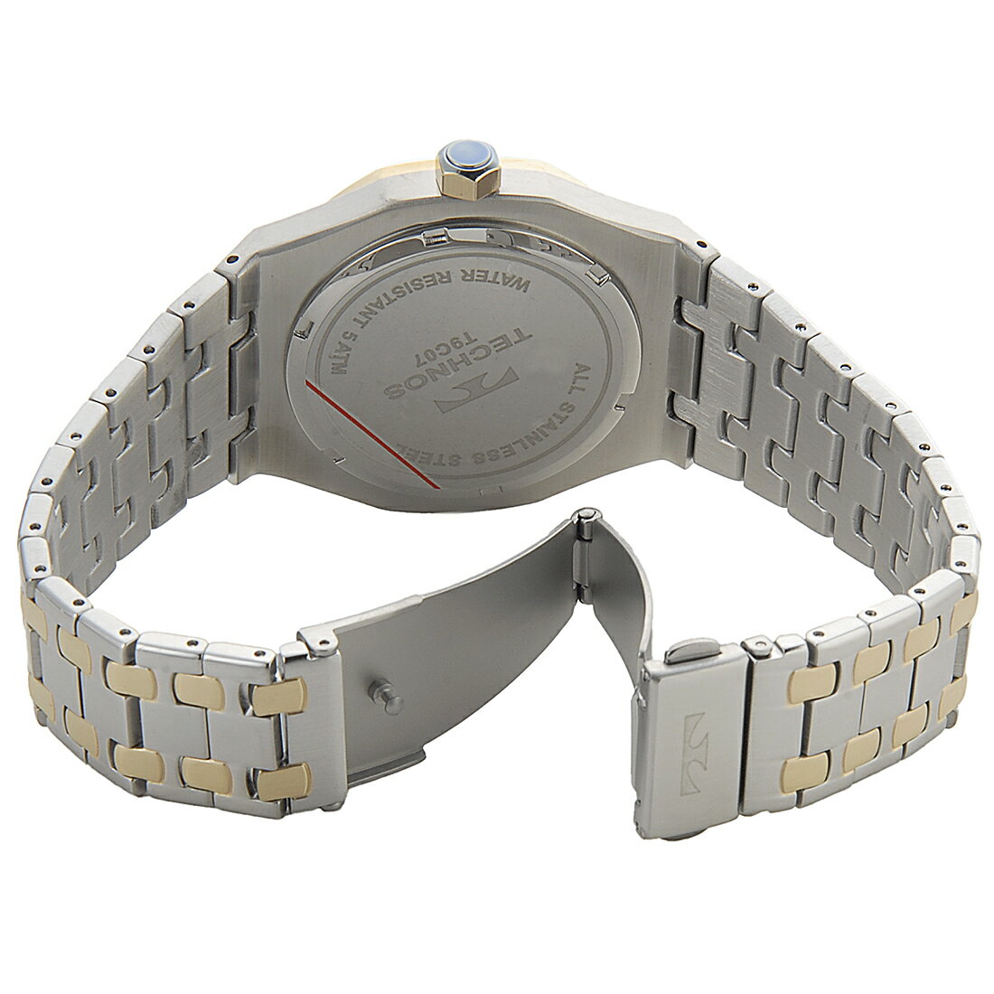 TECHNOS テクノス メンズ 腕時計 T9C07TB デイト シルバー×ブラック×ゴールド