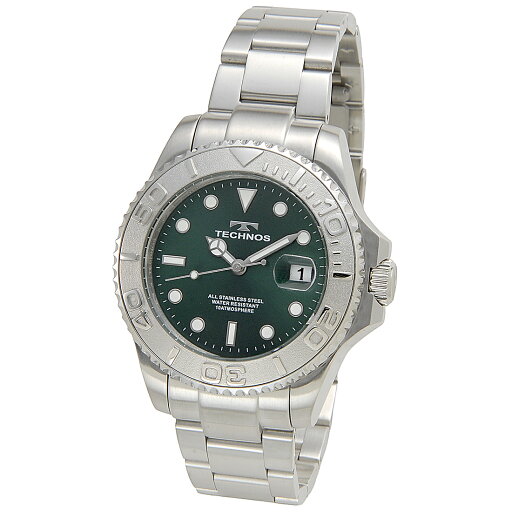 TECHNOS テクノス T9C29SM 100周年記念モデル グリーン×シルバー メンズ 腕時計