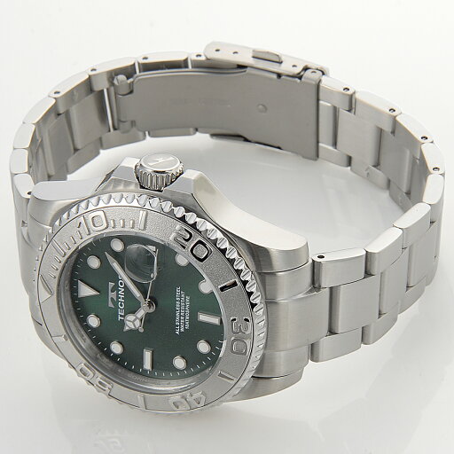 TECHNOS テクノス T9C29SM 100周年記念モデル グリーン×シルバー メンズ 腕時計
