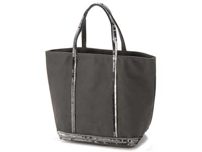 【送料無料】 VB400412-VEC1-998【vanessa bruno】ヴァネッサブリューノV400412-VECO001CABAS PETITスパンコール付 キャンバス トート バッグ（ キャンバス プチ トート バッグ ）