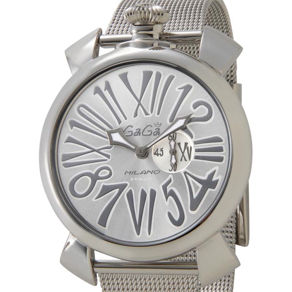 GaGaMILANO ガガミラノ メンズ 腕時計 クオーツ スリム46 プラカットオロ 5080.3 ステンレス