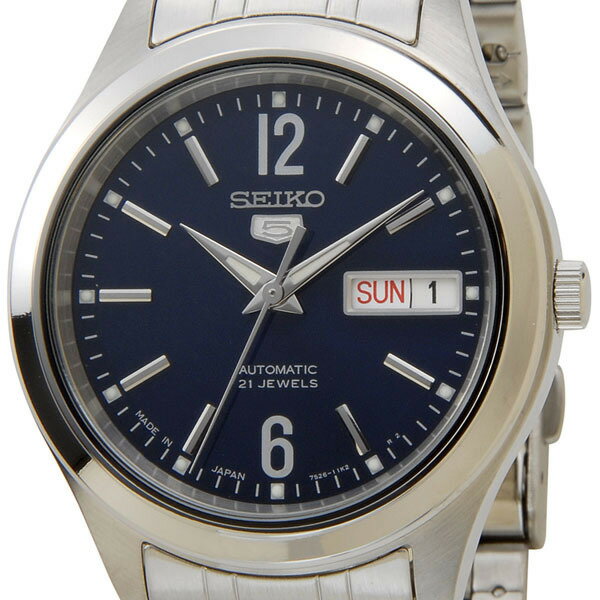 セイコー SEIKO セイコーファイブ SEIKO5 SNKM55J1 ネイビー×シルバー 自動巻き 腕時計 メンズ ウォッチ 新品