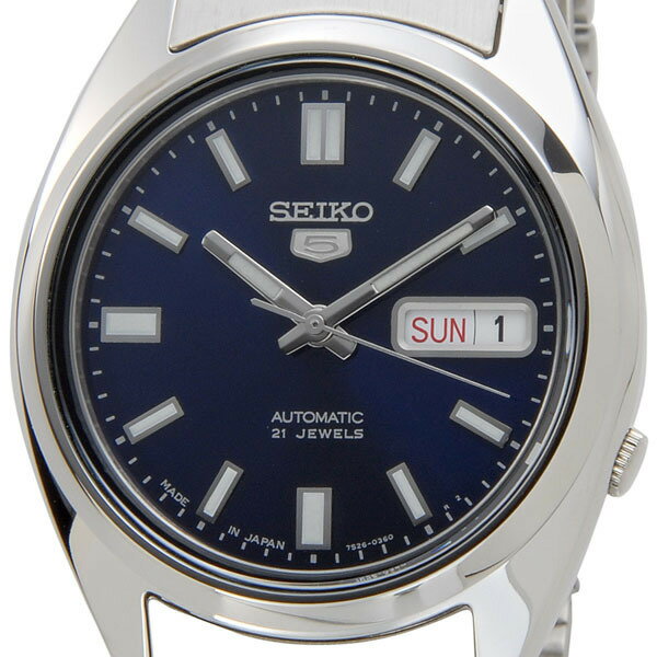 セイコーファイブ 腕時計（メンズ） 楽天スーパーSALE ポイント5倍 セイコー SEIKO セイコーファイブ メンズ 腕時計 SNXS77J1 日本製 SEIKO5 セイコー SEIKO5 オートマティック 自動巻き ネイビー 新品