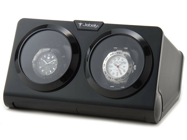 ABS ツインワインディングマシーン 時計ワインダー BLACK ブラック LEDライト付き Jebely ジェブリー