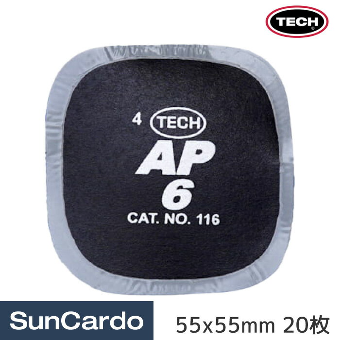 【マラソン期間P最大29倍】工具 整備 タイヤ 修理 TECH(テック) オールパーパスパッチ AP6 55x55mm 20枚 116