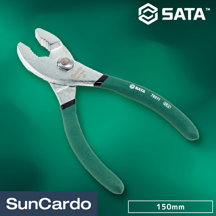 乐天商城 - 【マラソン期間P最大29倍】スリップジョイントプライヤー コンビネーションプライヤー SATA Tools サタツールズ SATA(サタ) スリップジョイントプライヤー 6”(150mm) 70511