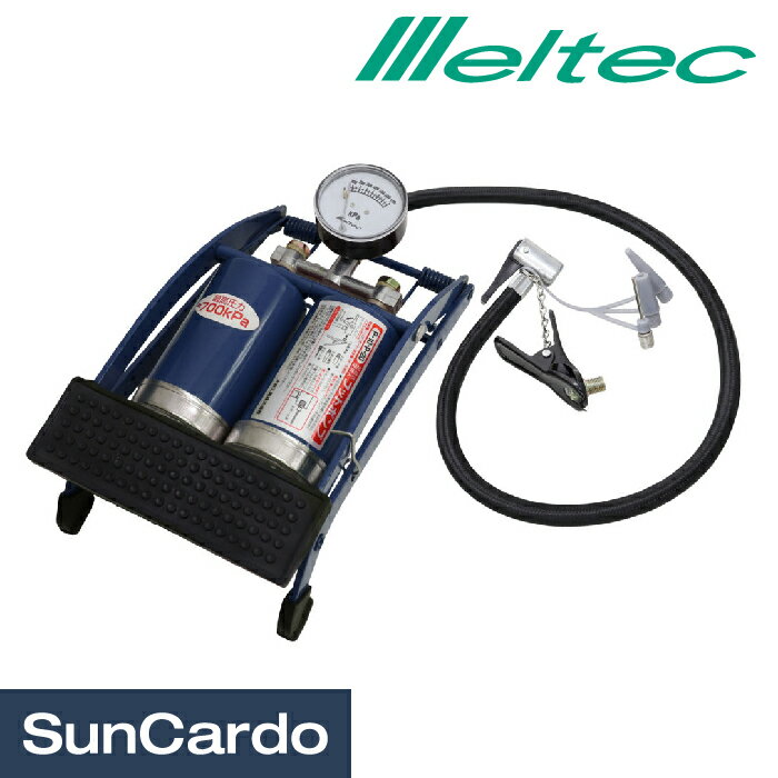 工具 整備 タイヤ エアーゲージ Meltec(メルテック) フットポンプ ダブル P-20