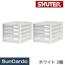 【マラソン期間P最大29倍】オフィス 書類ケース レターケース キャビネット 収納 事務 livinbox SHUTER(シューター) A4デスクトップファイル ホワイト 2個 DD-1213