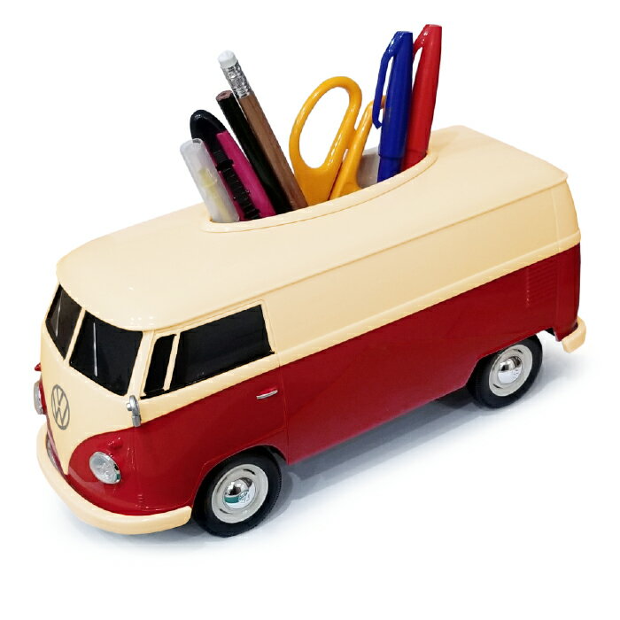 ティッシュケース 小物入れ 車 公式ライセンス取得商品 CAMSHOP(キャムショップ) ティッシュケース フォルクスワーゲン バス T1 ツートーン レッド 104092 [3]