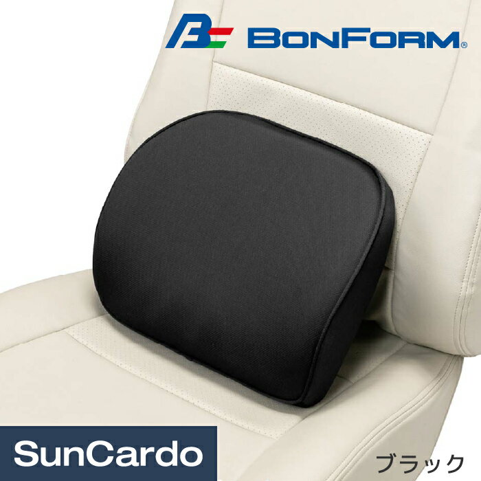 乐天商城 - 【マラソン期間P最大29倍】カー用品 クッション シートカバー BONFORM(ボンフォーム) ふんわり癒し低反発 腰当て ブラック 5606-72