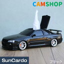 【5/9～5/16 マラソン期間P2倍】ティッシュケース 小物入れ 車 公式ライセンス取得商品 CAMSHOP(キャムショップ) ウェットティッシュケース 日産 スカイラインGT-R(BNR34) ブラック 431084