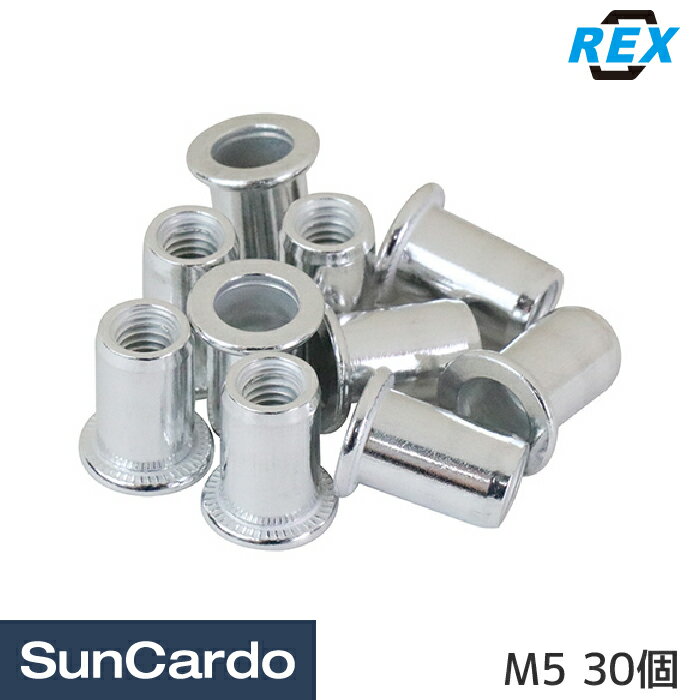 乐天商城 - 【マラソン期間P最大29倍】工具 整備 修理 アルミナット REX(レックス) ナットリベット M5 30個 RT166-009M5-30