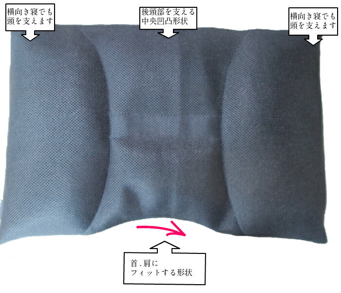 お茶まくらポリエステル100％ハニカムメッシュ43cmx63cm