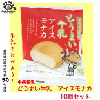 中央製乳 どうまい牛乳アイスモナカ 10個入(120g×10個)贅沢 生乳50%使用最中 もなか アイス クリーム 牛乳 ミルク ギフト デザート 豊橋 お返し お礼 詰め合わせ ご当地 送料無料 母の日