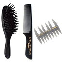 バブロポマード メッシュコーム グレー &コーム櫛 黒 &ヘアブラシ 黒 3点セット メンズ男性用