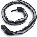 色:白黒(反射材) サイズ:100cm Sportneer 自転車鍵 チェーンロック ダイヤルロッロック 5桁ダイヤル式 6mm カギ不要 ナンバーロック自由設定 約671g バイクロック 約97.5cm 黒/赤 盗難防止 日本語