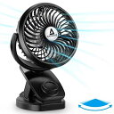【2020年進化版】 卓上扇風機 【自動首振り&風量無段階調節】 小型扇風機 静音 usb扇風機 クリップ 充電式 360度角度調整 大容量5000mAh電池内...