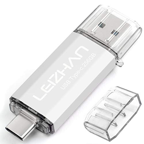 色：銀色 サイズ：256GB LEIZHAN TYPE-C USB メモリー・フラッシュドライブ 256G ブラック 人気USB 高速転送 OTG 3.0携帯電話 コンピューター用 容量不足解消 マイクロペンドライブ 大容量 Uスティック