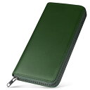 色:Green ecoofee 財布 メンズ 長財布 栃木レザー 一流の革職人が作る 本革 大容量 スキミング防止 YKK製 ラウンドファスナー 男性 ウォレッ...