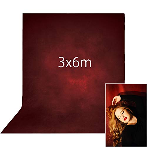 色：3 サイズ：3x6m Kate 3x6m 赤い背景 布 ブラウン 濃い赤 グラデーション 撮影 背景 ポートレート 写真背景 撮影用 背景布 背景紙 装飾用 カスタマイズ可能な背景