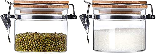 KKC ガラス密閉保存瓶 保存びん 密封 塩や砂糖、胡椒、花椒、香料 保存容器 砂糖入れ 調味料ポット湿気..