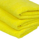 色:黄色(Yellow) WKG 泉州製 バスタオル 3枚セット 日本製 綿100% ソフトタオル 無地 (黄色)