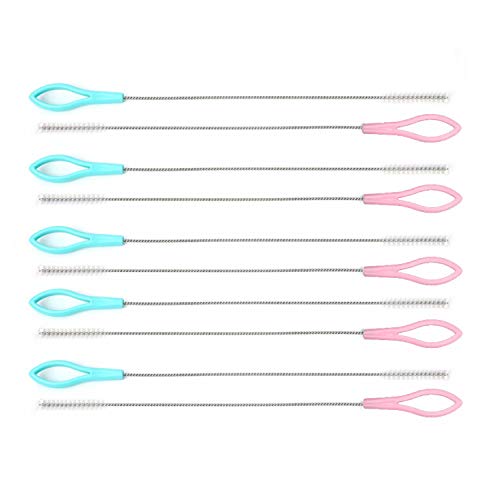 RICISUNG 洗浄用ストローブラシ まめいた ブラシ ステンレス製 195mm 飲用ストロー＆ホース専用 クリー..