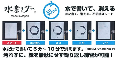 サイズ：半紙サイズ 木と字の神林 水書き書道 水書きグー 半紙サイズ 紙タイプ 10枚入り K-HS-10 2
