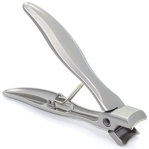 色：シルバー [TKhits] 爪切り 足用 つめきり [大きく開く爪切り] 足の爪 厚い爪 よく切れる 飛び散ら..