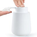 色:ホワイト Umlaca ソープディスペンサー 泡 陶器 おしゃれ ディスペンサー ハンドソープ 泡 ハンドソープ 詰め替えボトル 泡ディスペンサーボトル 泡ハンドソープ ボトル 広口 小型 キッ