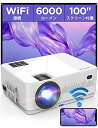 DBPOWER 6500lm WiFi vWFN^[ X}zڐڑ iOS/AndroidΉ y100''XN[tzy720PlCeBuz 1080PtHDΉ 200'' Xs[J[ HDMI/USB/VGA/AV X}z/^ub