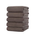 色:ブラウン サイズ:60X120cm バスタオル マイクロファイバー 大判 約60X120cm 5枚セット ふわふわ 瞬間吸水 速乾 抗菌 防臭 耐久性 ホテ...